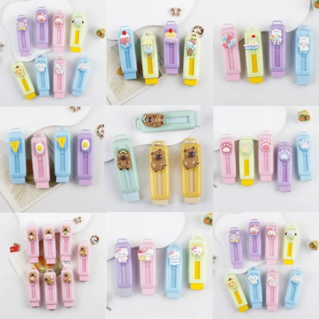 Cute cartoon push-pull eraser for primary school students, no marks, no debris, clean, telescopic eraser, push-type Cute cartoon push-pull eraser for primary school students, no marks, no debris, clean, telescopic eraser, push-type